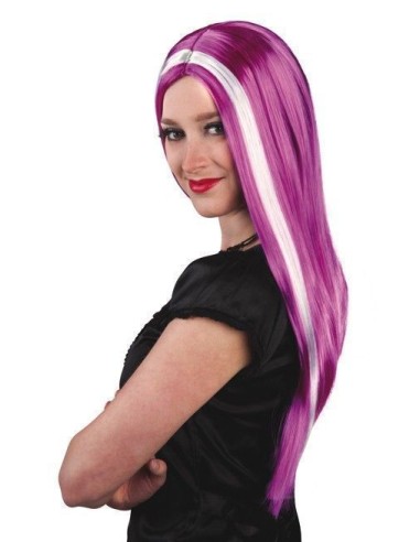 Peruca violeta aurora - de alta qualidade, ideal para o carnaval, festas temáticas e eventos especiais.